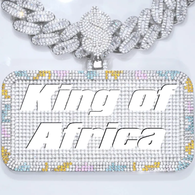 CUSTOM LETTER NECKLACE 3D COLORFUL SQUARE sold by The GUU Shop