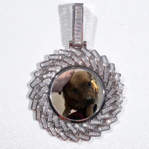 Large 3D Baguette Custom Picture Pendant sold by The GUU Shop