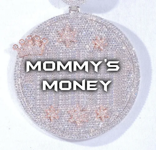 CUSTOM LETTER NECKLACE 3D BIG CROWN DISC sold by The GUU Shop