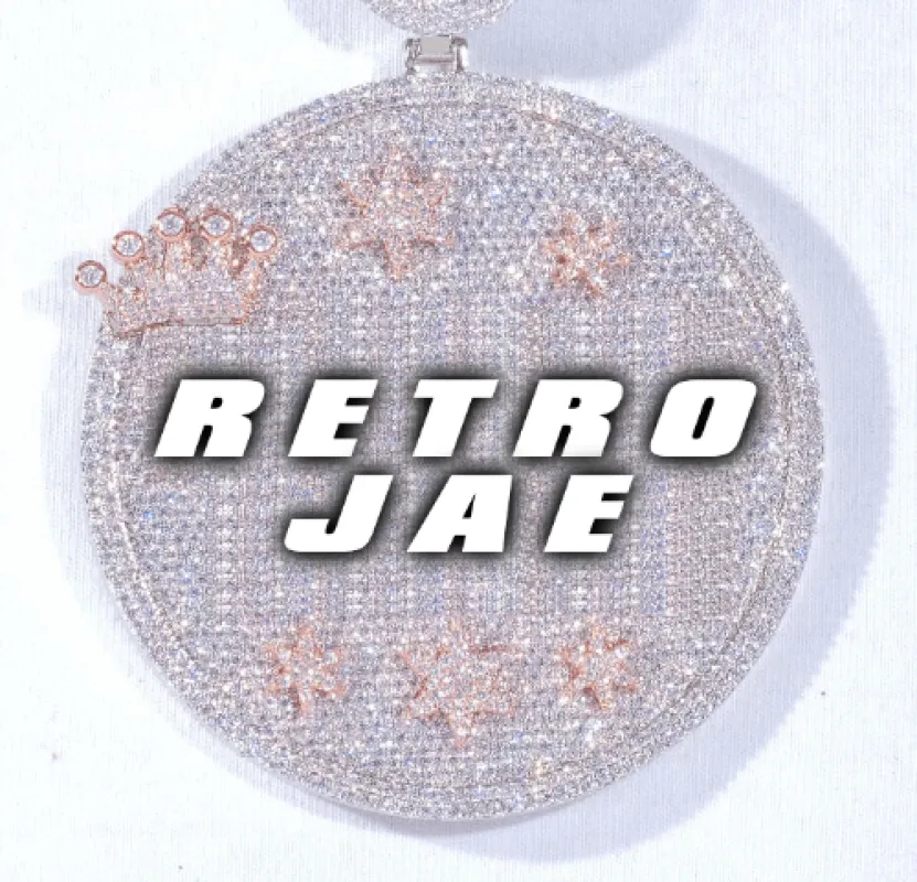 CUSTOM LETTER NECKLACE 3D BIG CROWN DISC sold by The GUU Shop