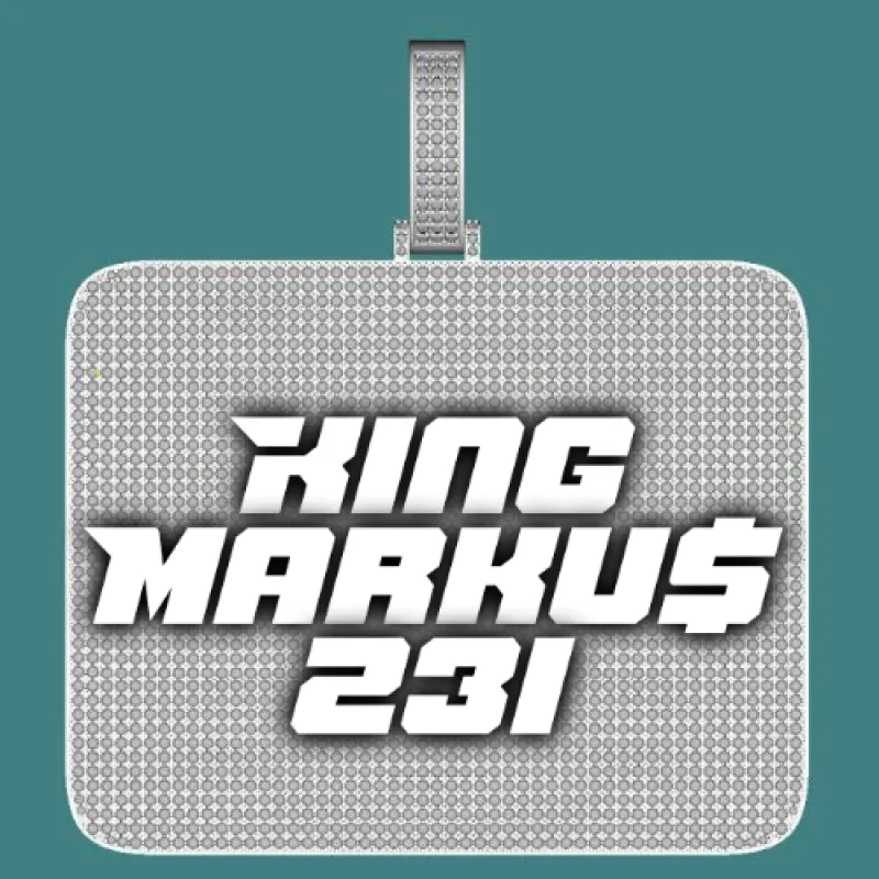 CUSTOM LETTER NECKLACE 3D BIG SQUARE sold by The GUU Shop