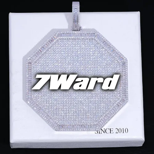 CUSTOM LETTER NECKLACE 3D BIG OCTAGON sold by The GUU Shop