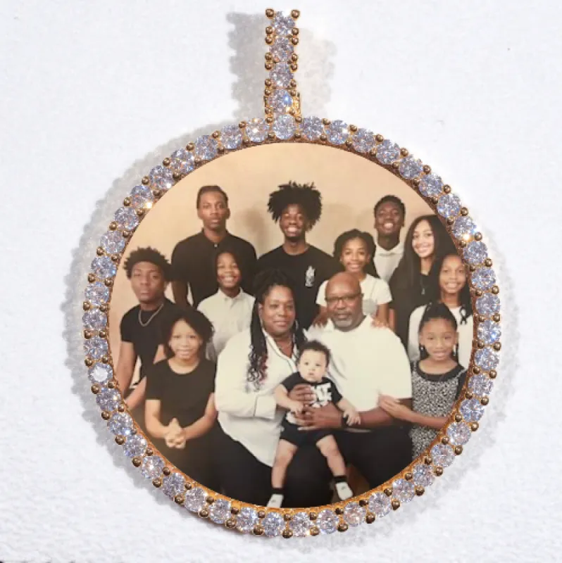 LARGE 3D CIRCLE CUSTOM PICTURE PENDANT sold by The GUU Shop