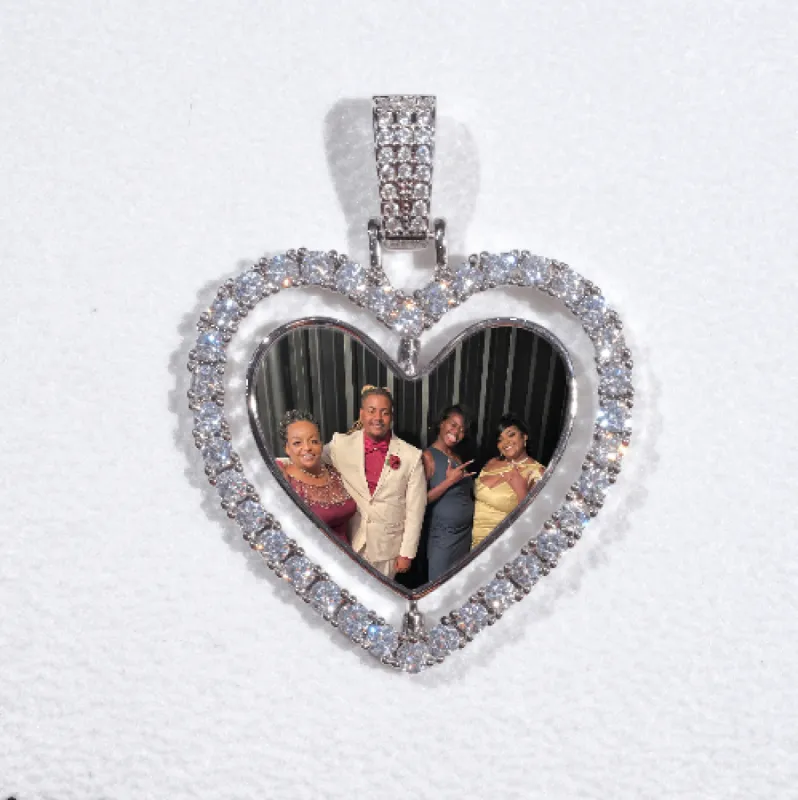 3D Spinning 2-Faced Heart Custom Picture Pendant sold by The GUU Shop