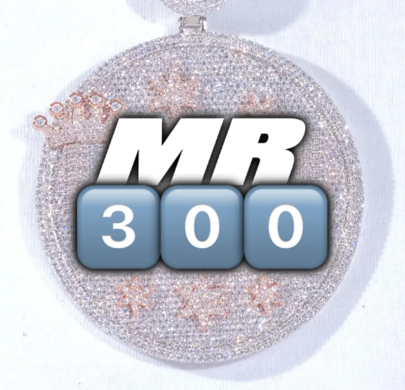 CUSTOM LETTER NECKLACE 3D BIG CROWN DISC sold by The GUU Shop