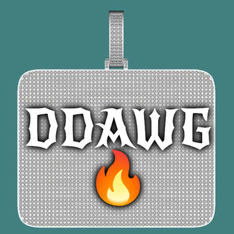 CUSTOM LETTER NECKLACE 3D BIG SQUARE made by The GUU Shop