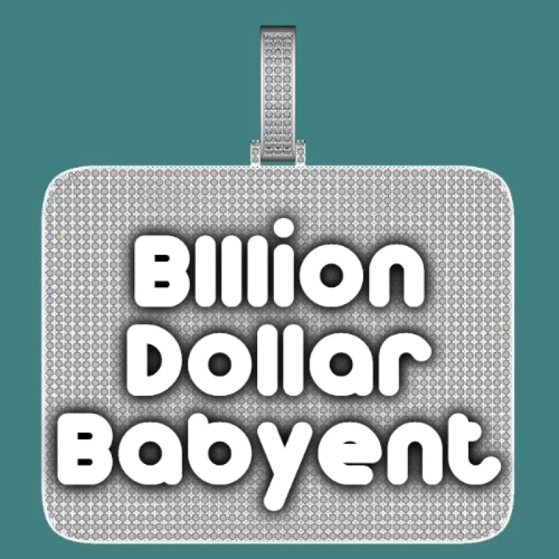 CUSTOM LETTER NECKLACE 3D BIG SQUARE sold by The GUU Shop