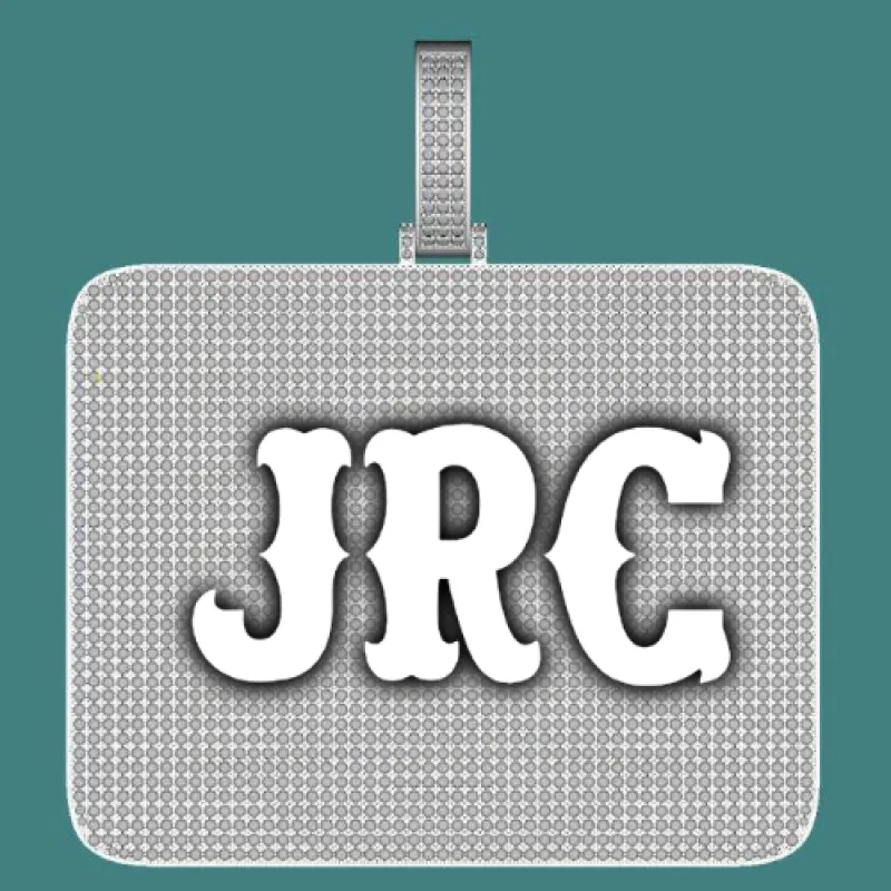 CUSTOM LETTER NECKLACE 3D BIG SQUARE sold by The GUU Shop