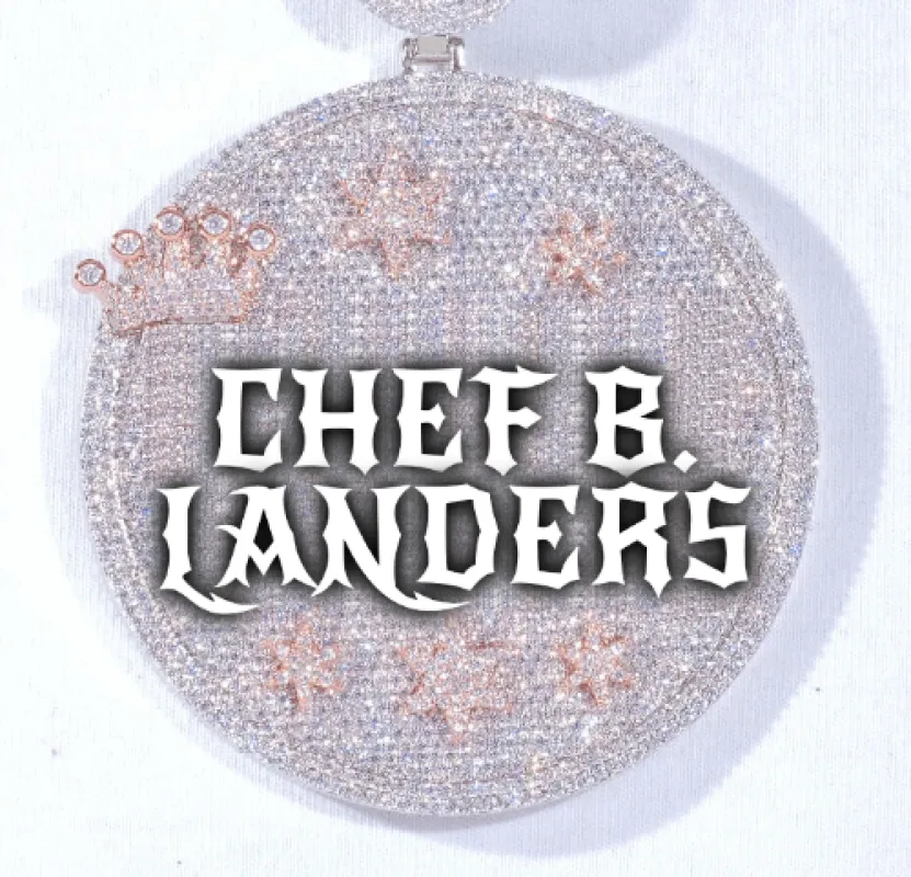 CUSTOM LETTER NECKLACE 3D BIG CROWN DISC sold by The GUU Shop