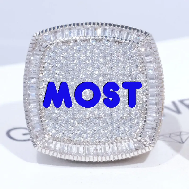 CUSTOM LETTER 3D ICED RING made by The GUU Shop