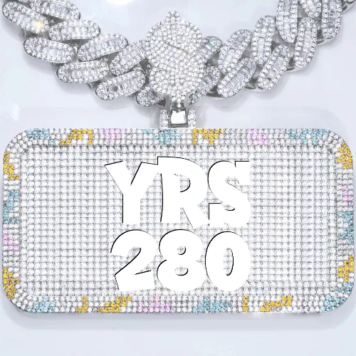 CUSTOM LETTER NECKLACE 3D COLORFUL SQUARE sold by The GUU Shop