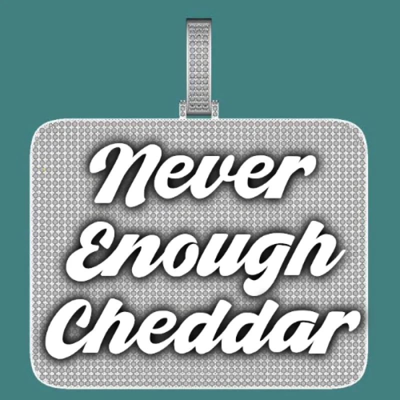 CUSTOM LETTER NECKLACE 3D BIG SQUARE sold by The GUU Shop