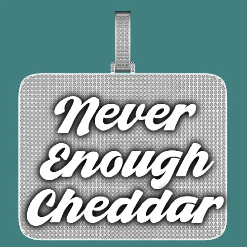 CUSTOM LETTER NECKLACE 3D BIG SQUARE sold by The GUU Shop