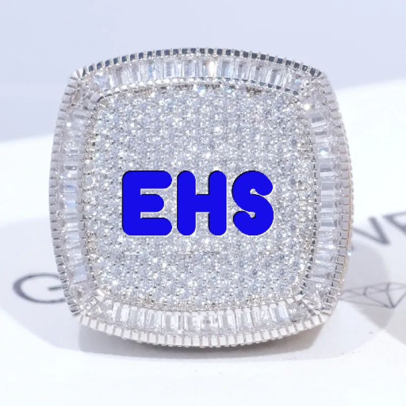 CUSTOM LETTER 3D ICED RING sold by The GUU Shop