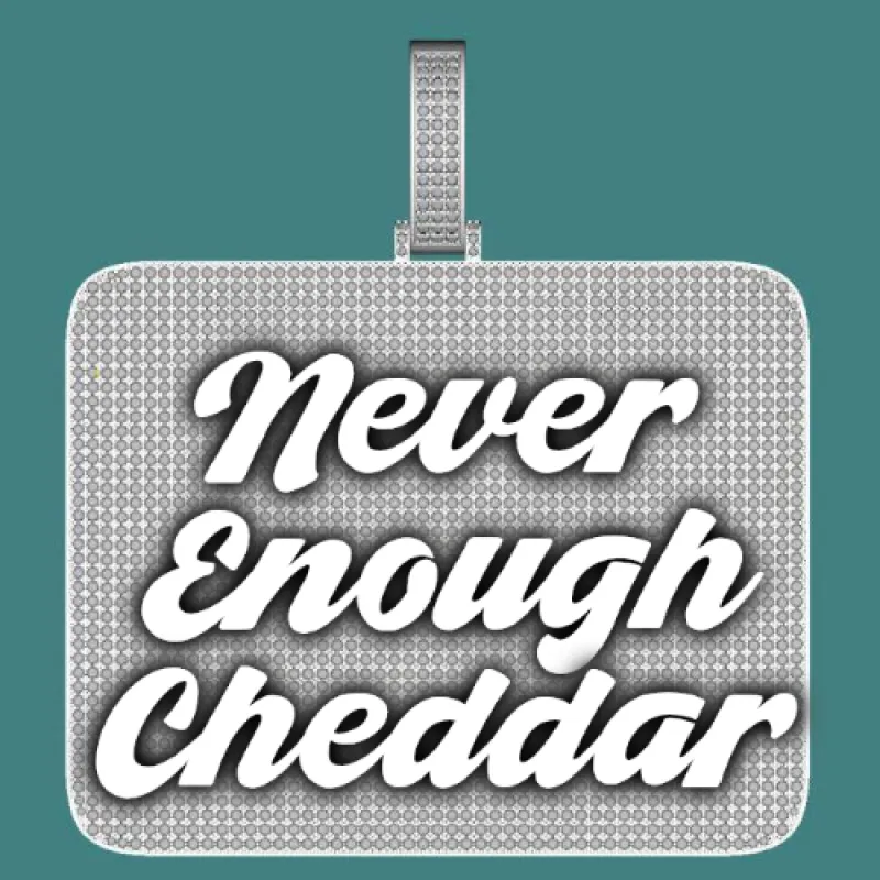 CUSTOM LETTER NECKLACE 3D BIG SQUARE sold by The GUU Shop