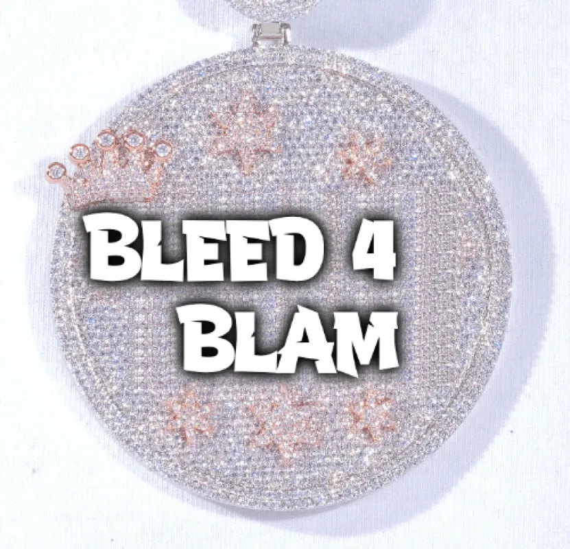 CUSTOM LETTER NECKLACE 3D BIG CROWN DISC sold by The GUU Shop