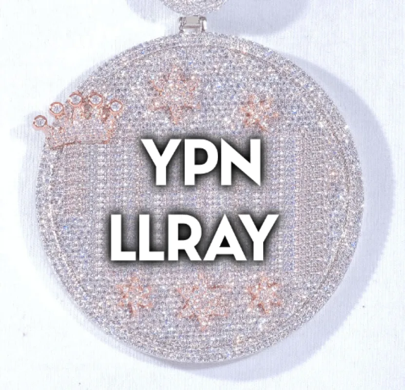 CUSTOM LETTER NECKLACE 3D BIG CROWN DISC made by The GUU Shop