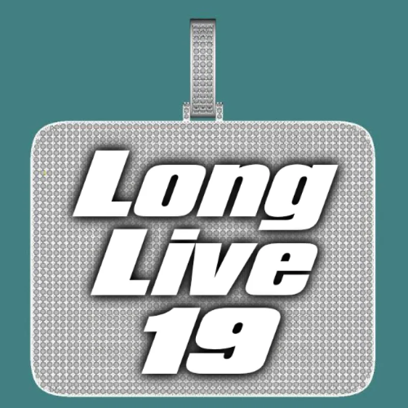 CUSTOM LETTER NECKLACE 3D BIG SQUARE sold by The GUU Shop