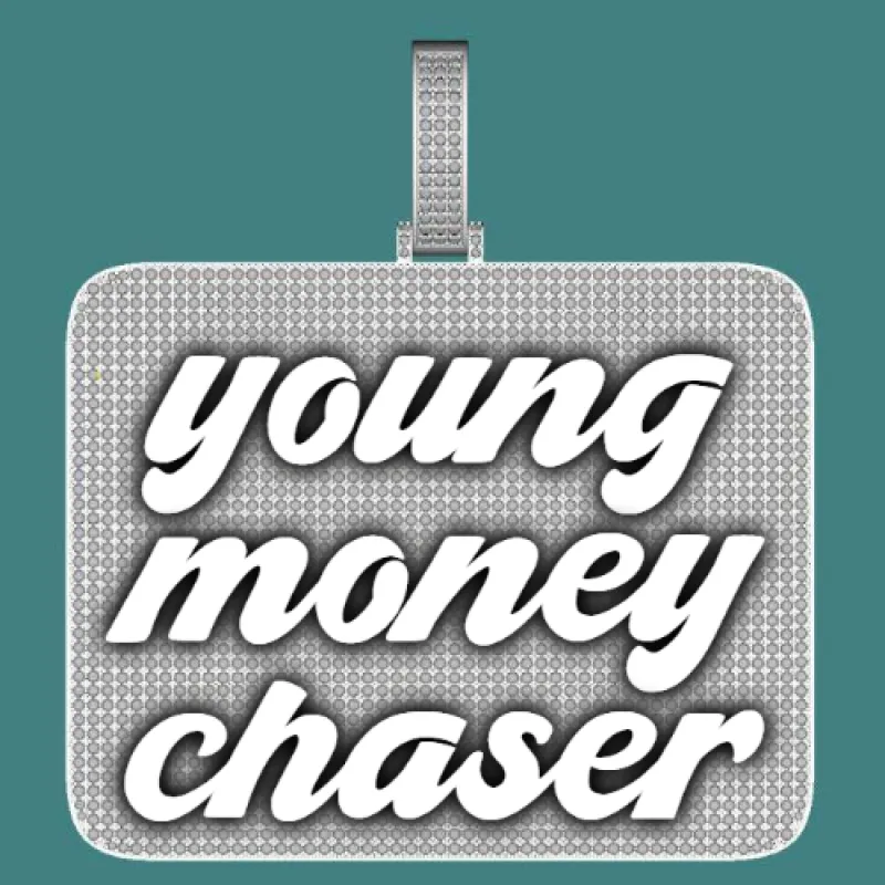 CUSTOM LETTER NECKLACE 3D BIG SQUARE sold by The GUU Shop