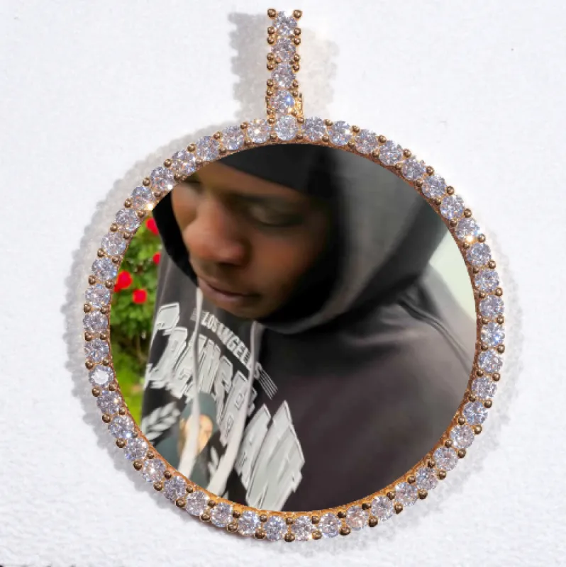 LARGE 3D CIRCLE CUSTOM PICTURE PENDANT sold by The GUU Shop