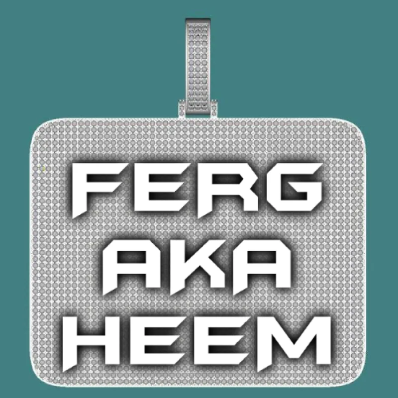 CUSTOM LETTER NECKLACE 3D BIG SQUARE sold by The GUU Shop