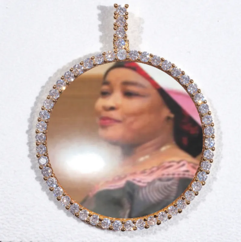 LARGE 3D CIRCLE CUSTOM PICTURE PENDANT sold by The GUU Shop