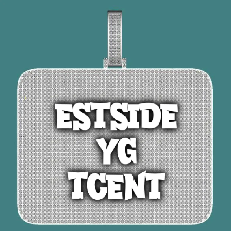 CUSTOM LETTER NECKLACE 3D BIG SQUARE sold by The GUU Shop