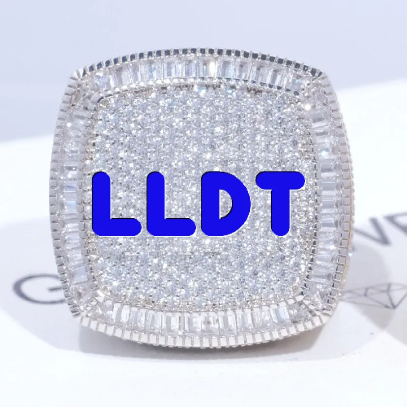 CUSTOM LETTER 3D ICED RING sold by The GUU Shop
