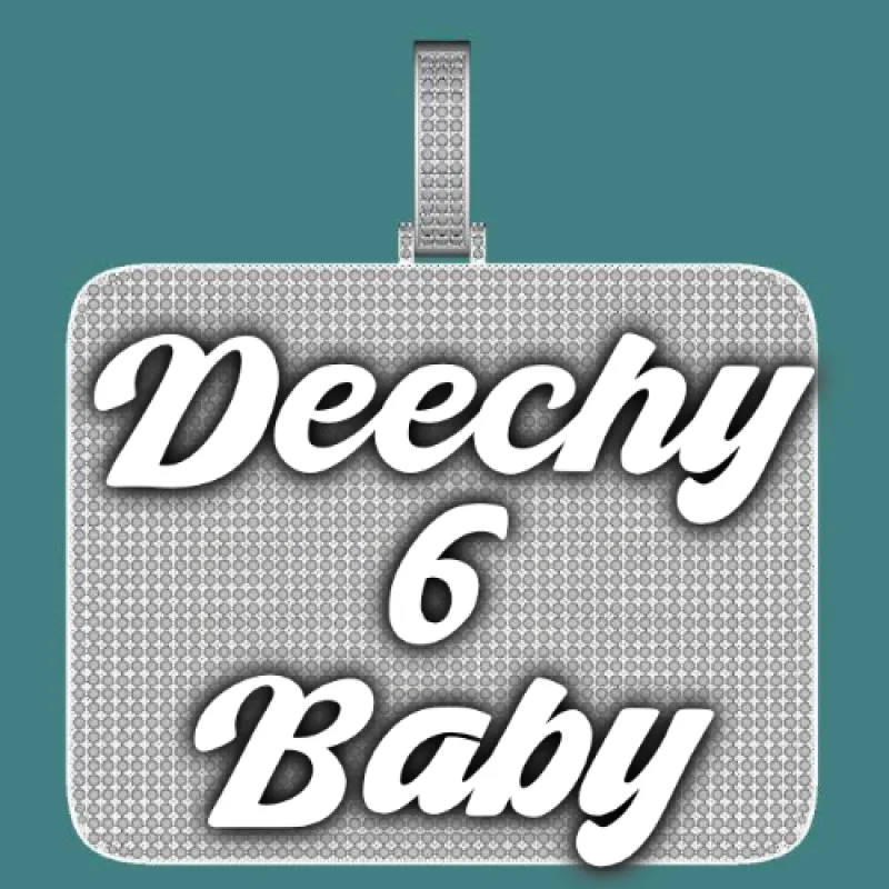 CUSTOM LETTER NECKLACE 3D BIG SQUARE sold by The GUU Shop