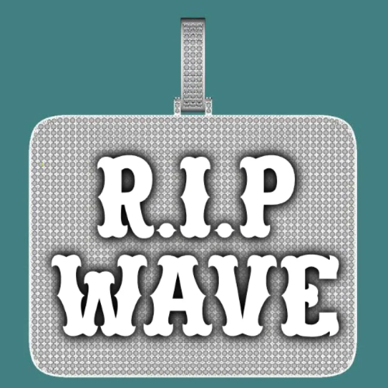 CUSTOM LETTER NECKLACE 3D BIG SQUARE sold by The GUU Shop