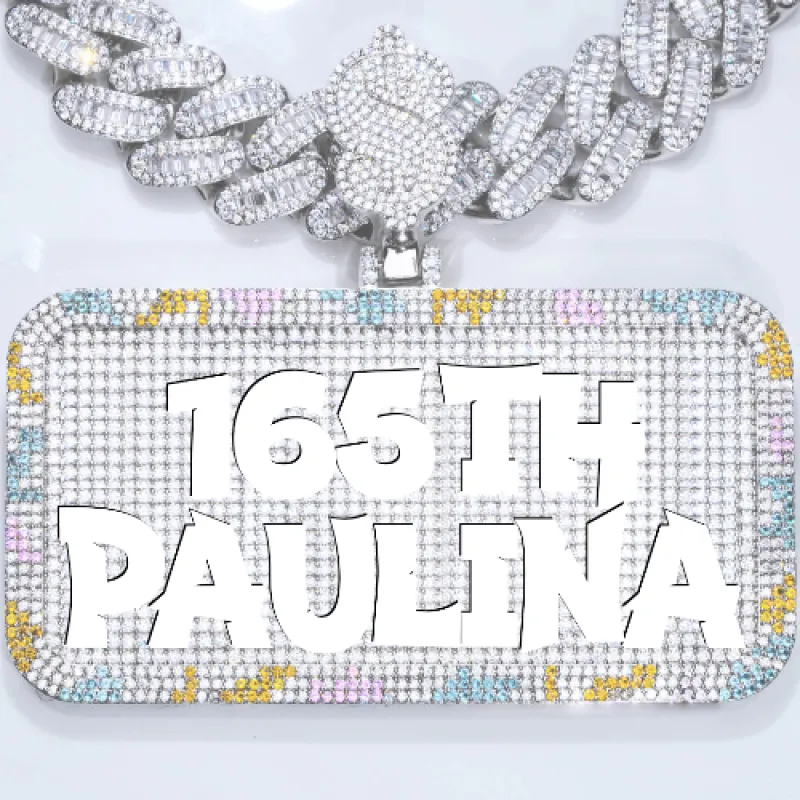 CUSTOM LETTER NECKLACE 3D COLORFUL SQUARE sold by The GUU Shop