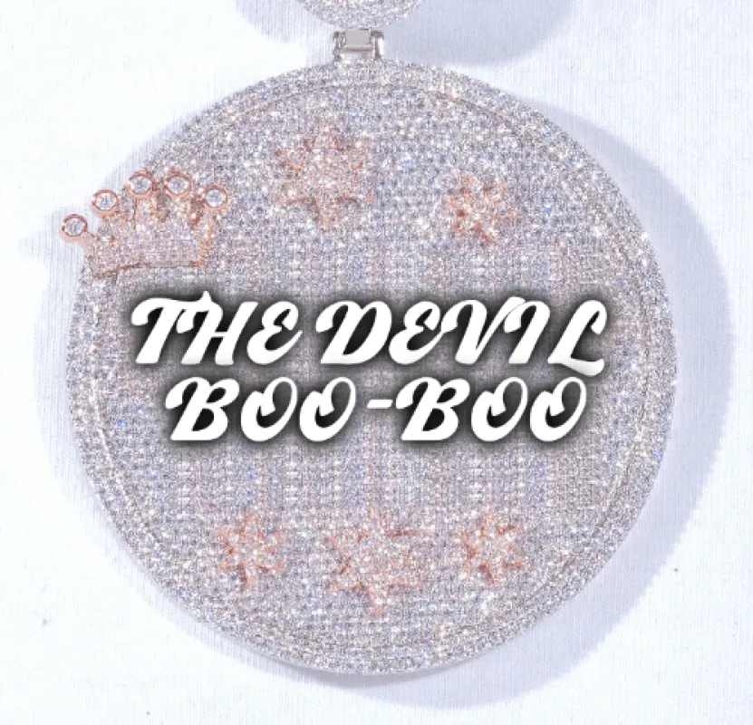 CUSTOM LETTER NECKLACE 3D BIG CROWN DISC sold by The GUU Shop