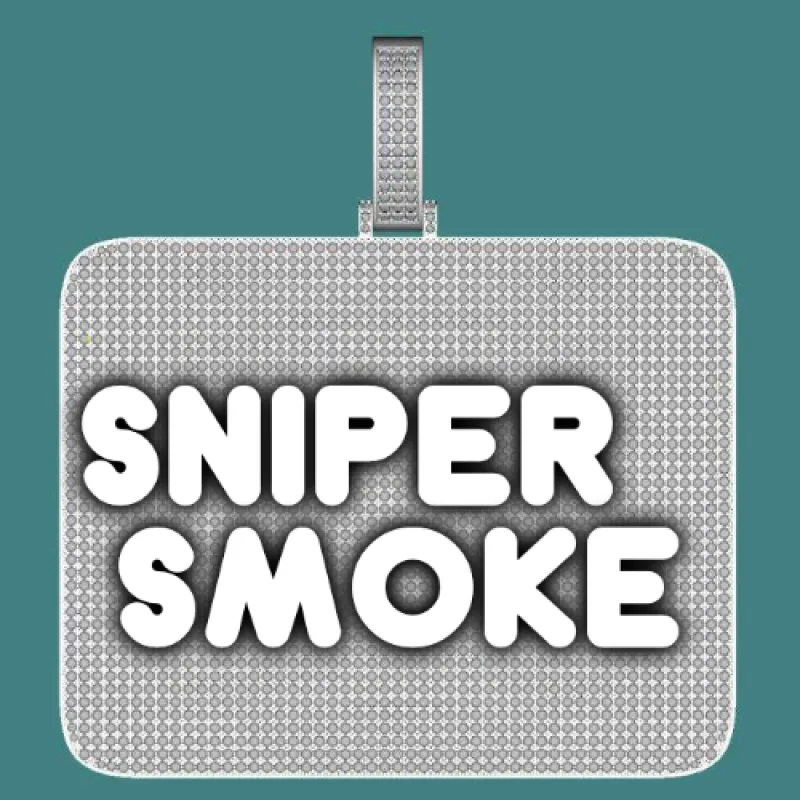 CUSTOM LETTER NECKLACE 3D BIG SQUARE sold by The GUU Shop