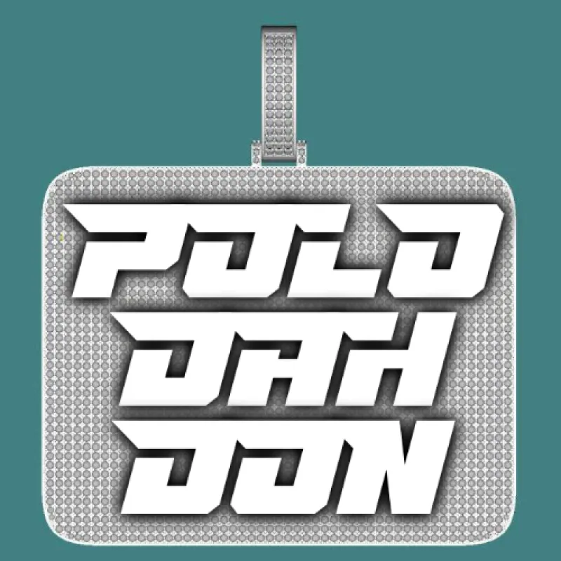 CUSTOM LETTER NECKLACE 3D BIG SQUARE sold by The GUU Shop