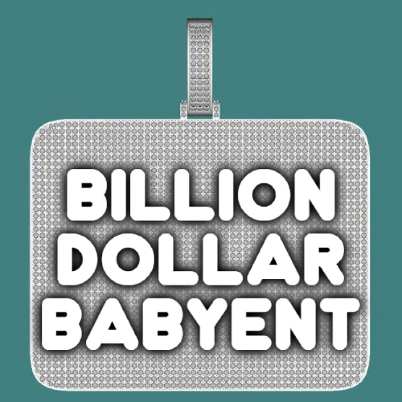 CUSTOM LETTER NECKLACE 3D BIG SQUARE sold by The GUU Shop