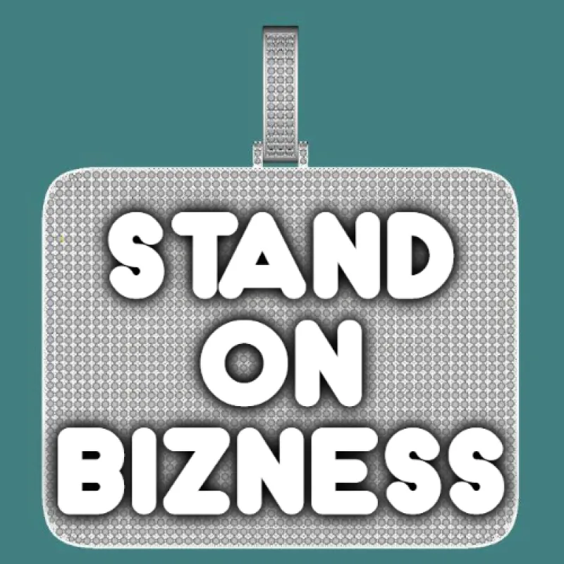 CUSTOM LETTER NECKLACE 3D BIG SQUARE sold by The GUU Shop