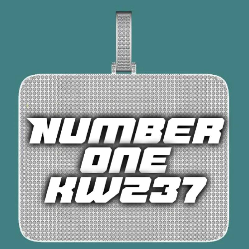 CUSTOM LETTER NECKLACE 3D BIG SQUARE sold by The GUU Shop