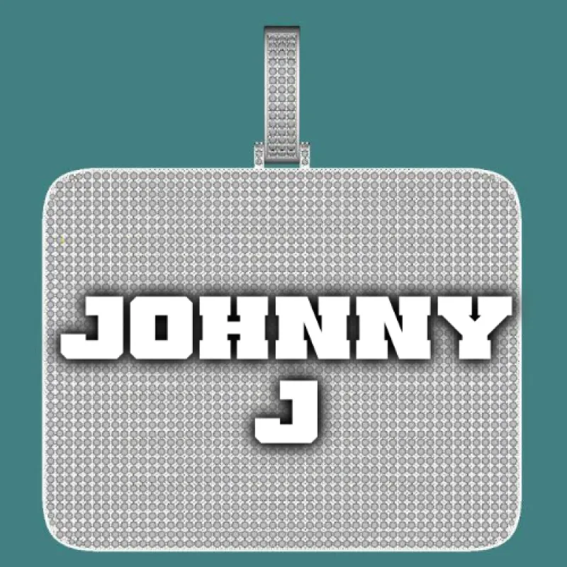 CUSTOM LETTER NECKLACE 3D BIG SQUARE sold by The GUU Shop