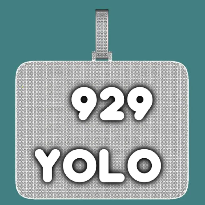 CUSTOM LETTER NECKLACE 3D BIG SQUARE sold by The GUU Shop