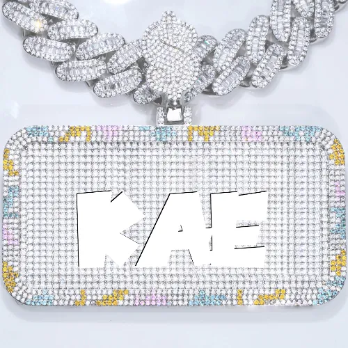 CUSTOM LETTER NECKLACE 3D COLORFUL SQUARE sold by The GUU Shop