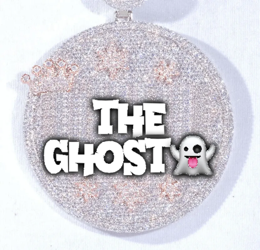 CUSTOM LETTER NECKLACE 3D BIG CROWN DISC made by The GUU Shop