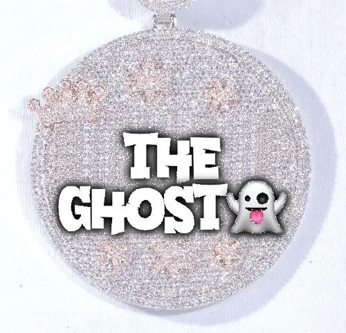 CUSTOM LETTER NECKLACE 3D BIG CROWN DISC sold by The GUU Shop