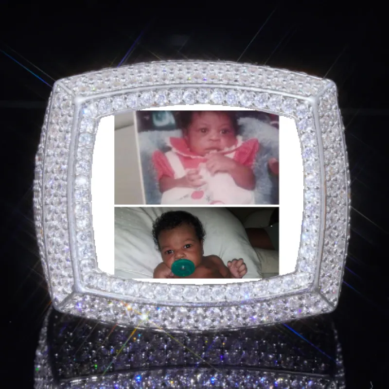 3D CUSTOM PICTURE ICED RING sold by The GUU Shop