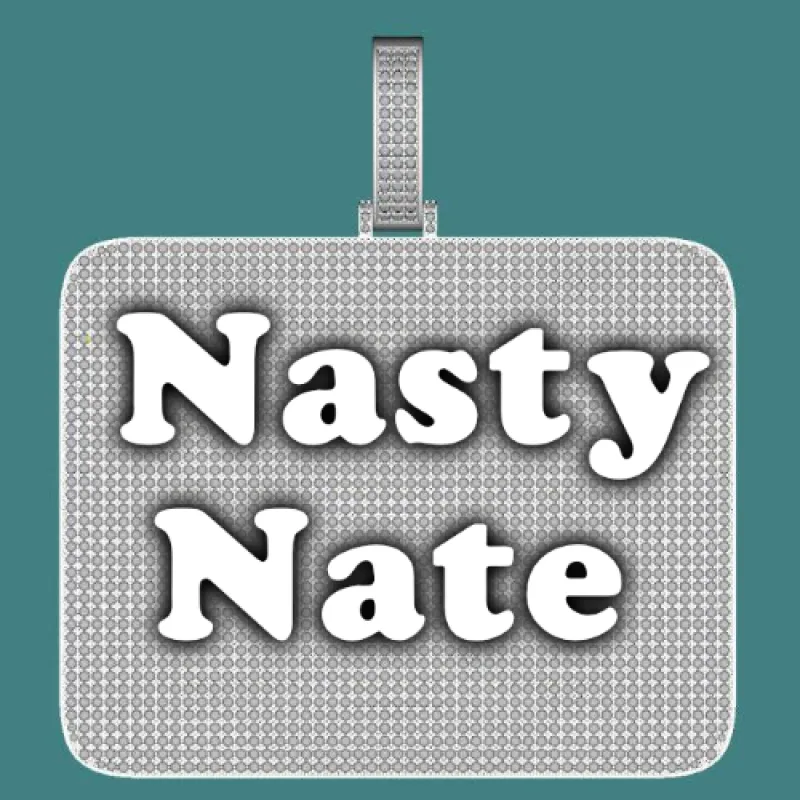 CUSTOM LETTER NECKLACE 3D BIG SQUARE sold by The GUU Shop