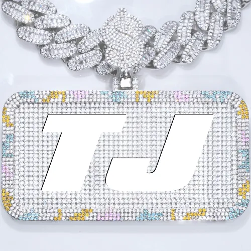 CUSTOM LETTER NECKLACE 3D COLORFUL SQUARE sold by The GUU Shop