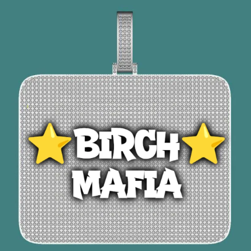 CUSTOM LETTER NECKLACE 3D BIG SQUARE sold by The GUU Shop