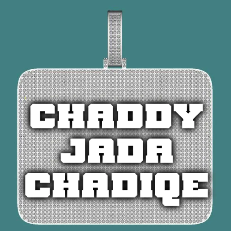 CUSTOM LETTER NECKLACE 3D BIG SQUARE made by The GUU Shop