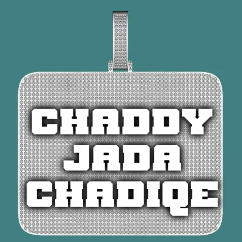 CUSTOM LETTER NECKLACE 3D BIG SQUARE sold by The GUU Shop