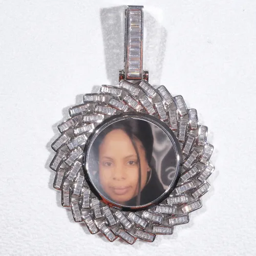 Large 3D Baguette Custom Picture Pendant sold by The GUU Shop