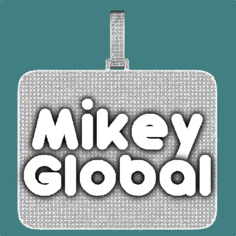 CUSTOM LETTER NECKLACE 3D BIG SQUARE sold by The GUU Shop